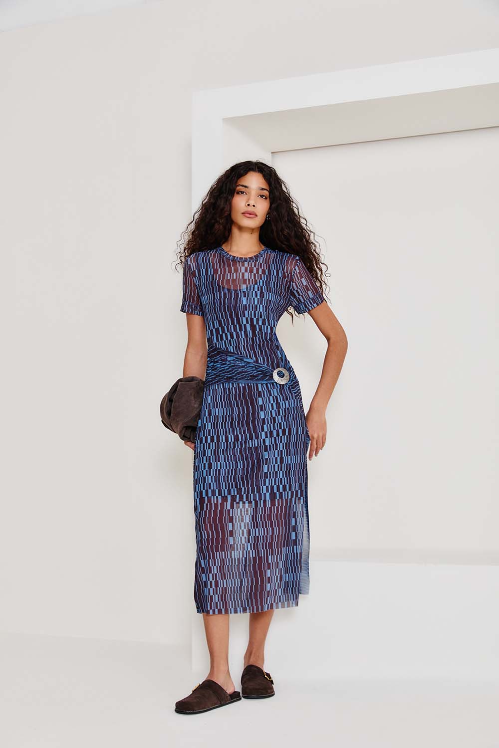Vestido Malha Mangas Estampa Nala - Est Nala