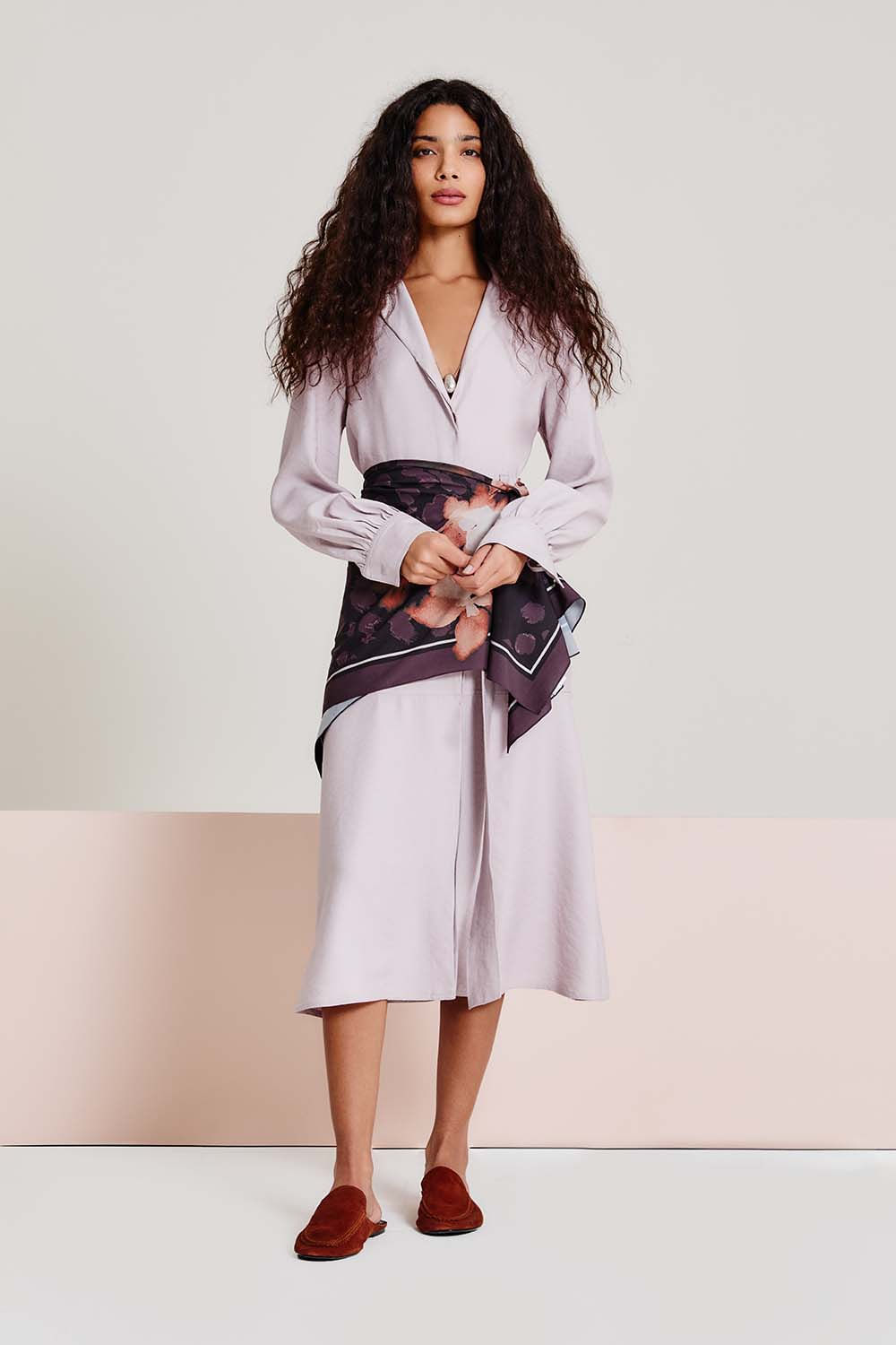 Vestido Casual Fivela Mescla - Rosa Cha