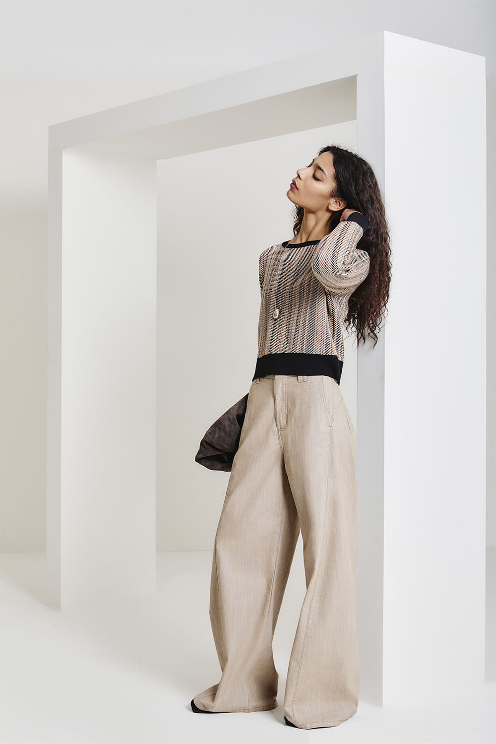 Casaco Tricot Jacquard - Listrado